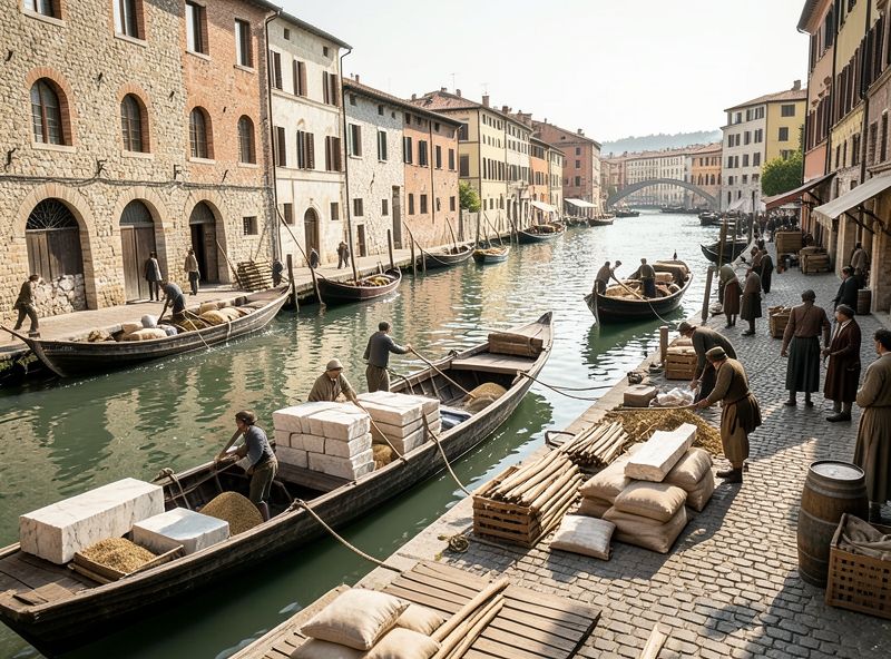 La Darsena di Milano: porto fluviale e crocevia di merci dal Cinquecento all'Ottocento