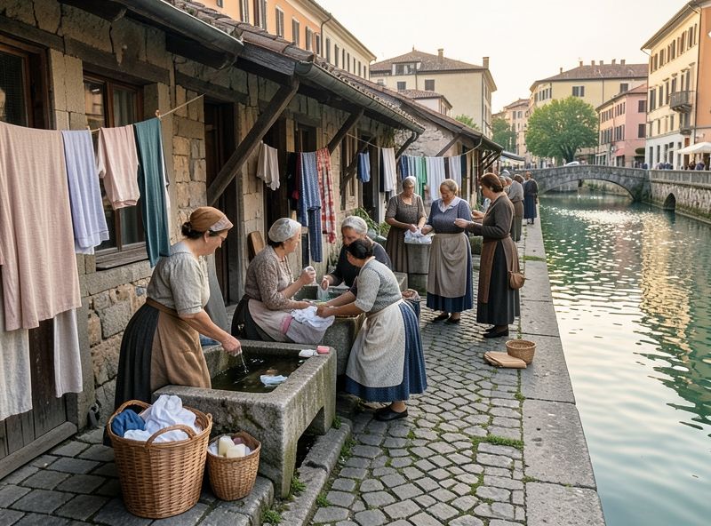 Quando i lavatoi del Naviglio Grande erano il salotto delle lavandaie milanesi